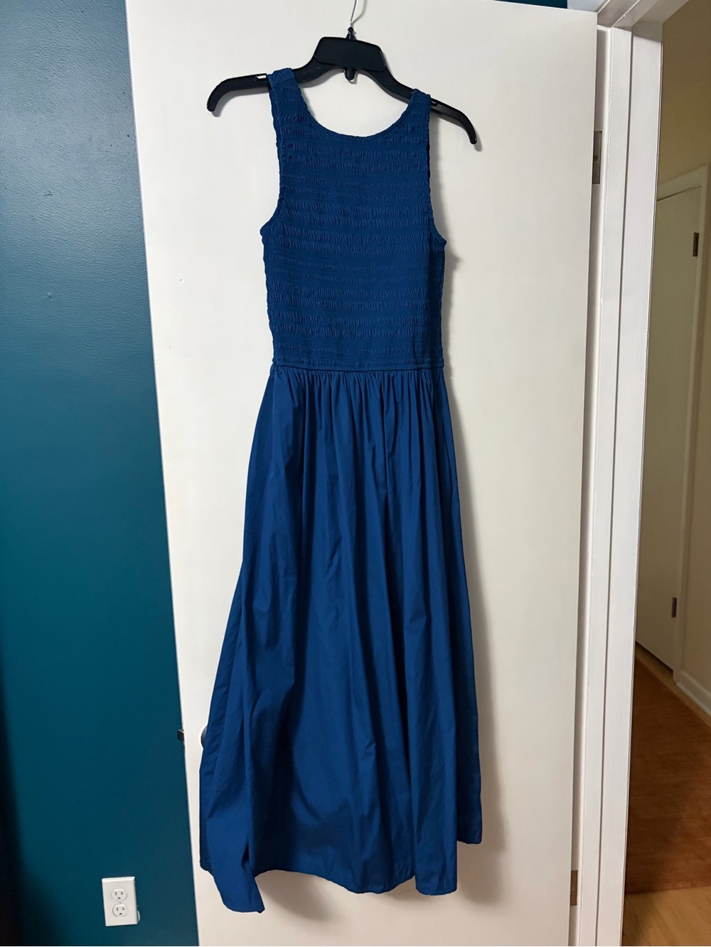Madewell Navy Blue Smocked Tank Maxi Dress
